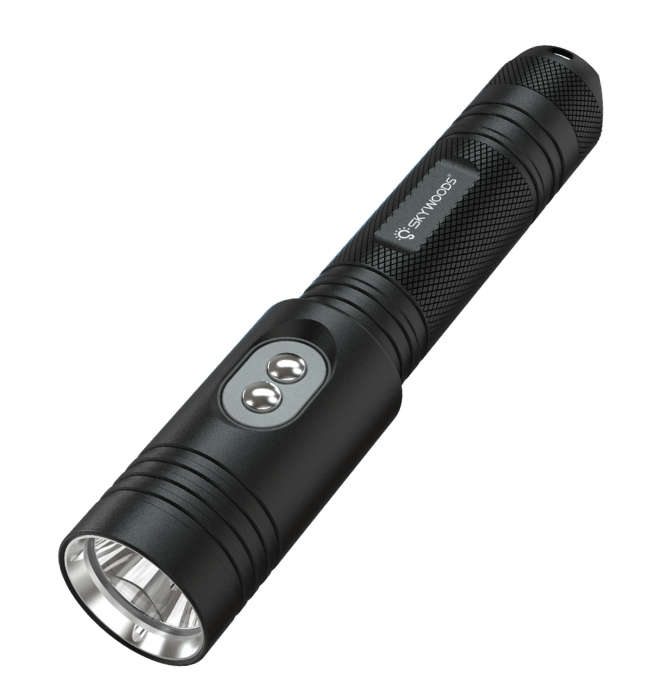 Skywoods D6GL Pro USB Charge Dive Torch with Laser - 1200 Lumens