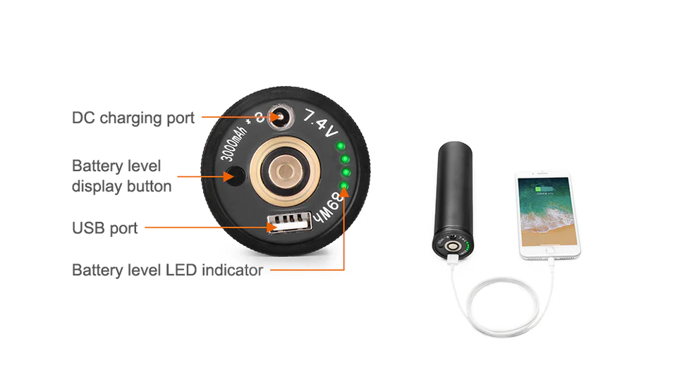 OrcaTorch D630 V2.0 Canister Dive Light / Torch 4000 Lumens