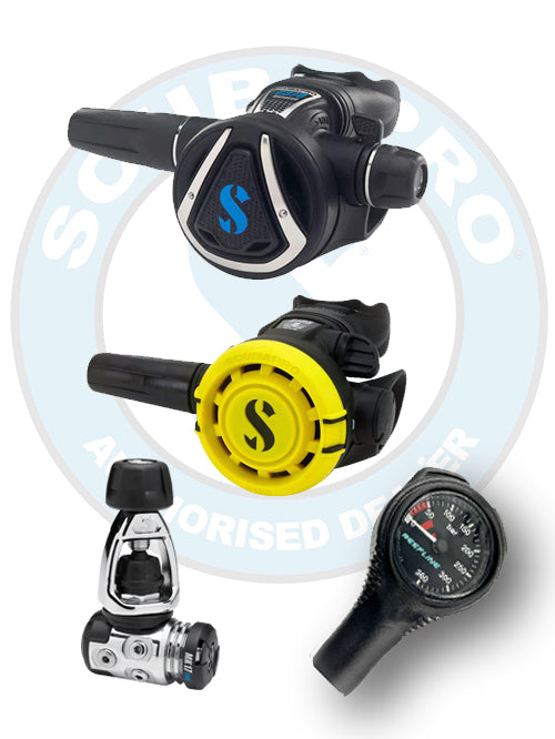 Scubapro 调节器套装:MK17 Evo(Din 或 Yoke)+ C370 + Octopus + 免费意大利制造的 Reefline SPG