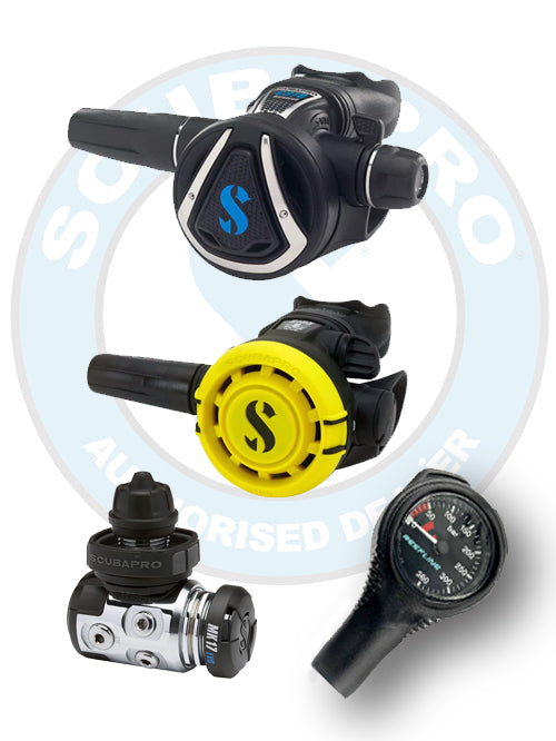Scubapro 调节器套装:MK17 Evo(Din 或 Yoke)+ C370 + Octopus + 免费意大利制造的 Reefline SPG