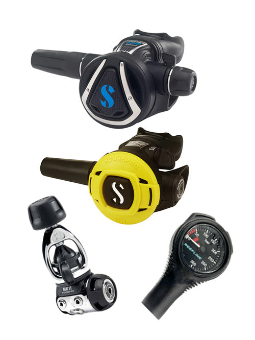 Scubapro 调节器套装:MK11 + C370 + Octopus + 免费意大利制造 Reefline SPG