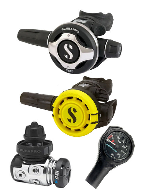 Scubapro 调节器套装:MK17 Evo(Din 或 Yoke)+ S600 + Octopus + 免费意大利制造的 Reefline SPG