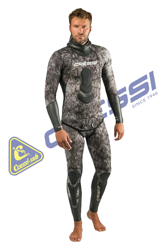 Cressi Corvina 鱼叉捕鱼开放式 2 件式潜水衣 - 5 毫米 男式 - M 号(最后一件)