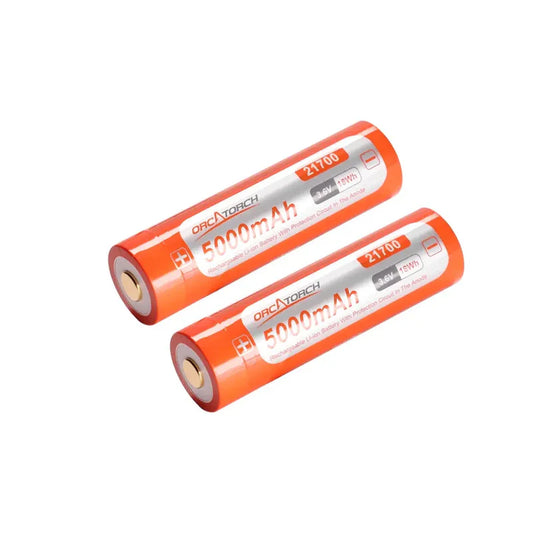 OrcaTorch  Diving Torch USB-C Rechargeable Battery 21700/5000mAh