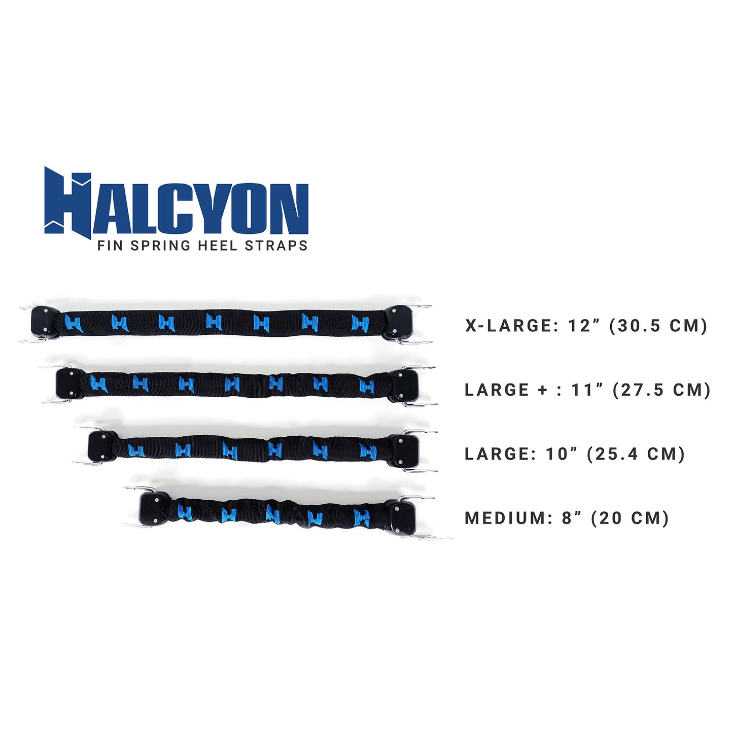 Halcyon Fin Spring Heel Straps (Pair)
