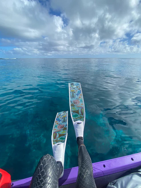 Divermon Rainbow Free Diving Fins Blades - Composite Soft