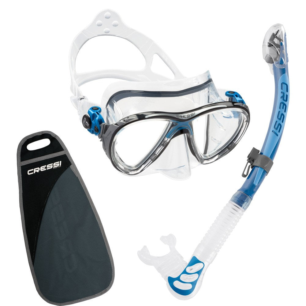 Cressi Big Eyes Evolution Dive Mask + Alpha Ultra Dry Snorkel Set
