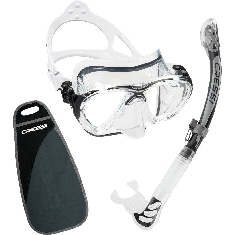 Cressi Big Eyes Evolution Dive Mask + Alpha Ultra Dry Snorkel Set