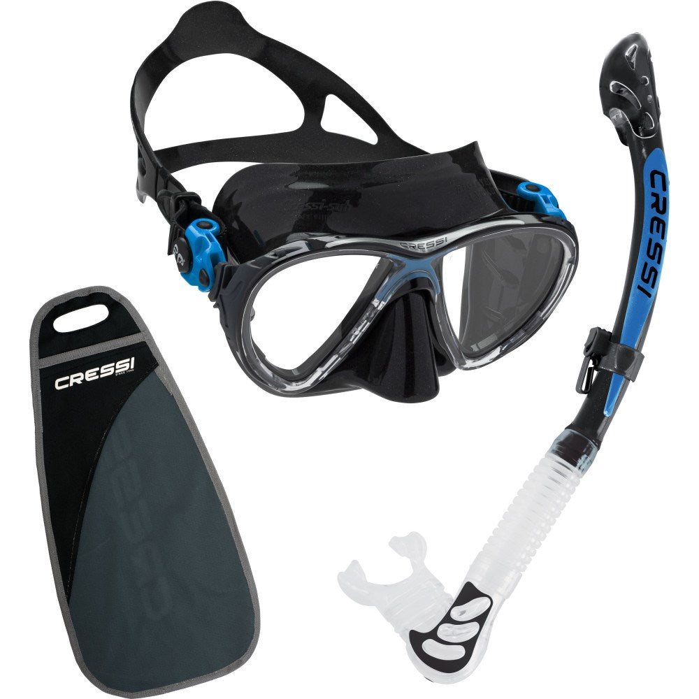 Cressi Big Eyes Evolution Dive Mask + Alpha Ultra Dry Snorkel Set