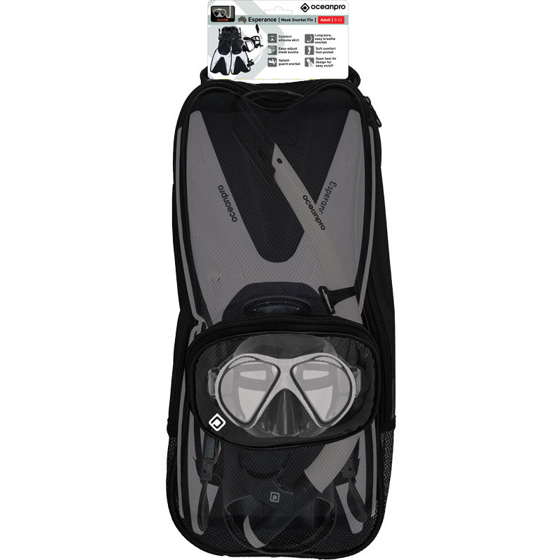 Oceanpro Esperance Mask + Snorkel + Fins Set