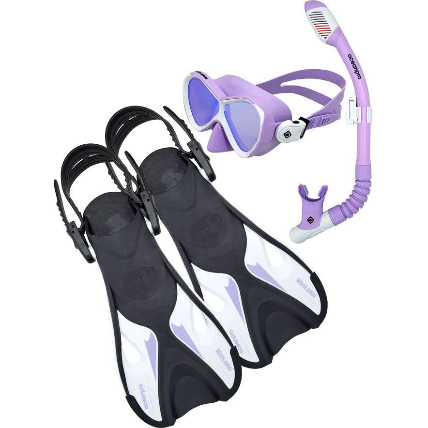 Oceanpro Woolamai Mask + Snorkel + Fins Set - Junior