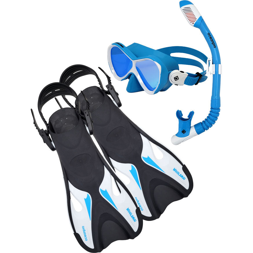 Oceanpro Woolamai Mask + Snorkel + Fins Set - Junior