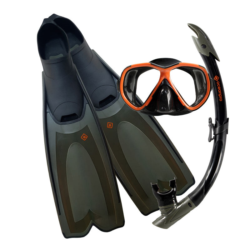 Oceanpro Mallacoota Mask + Snorkel + Fins Set