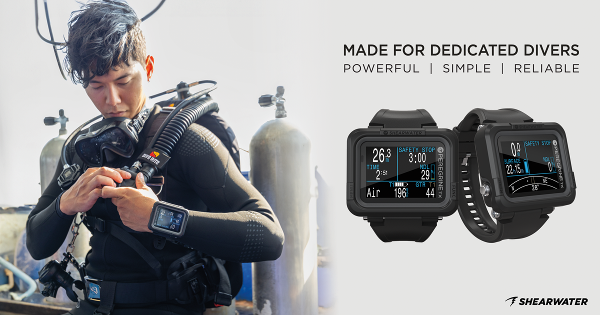 Shearwater Peregrine TX Dive Computer with Optional Swift Transmitter