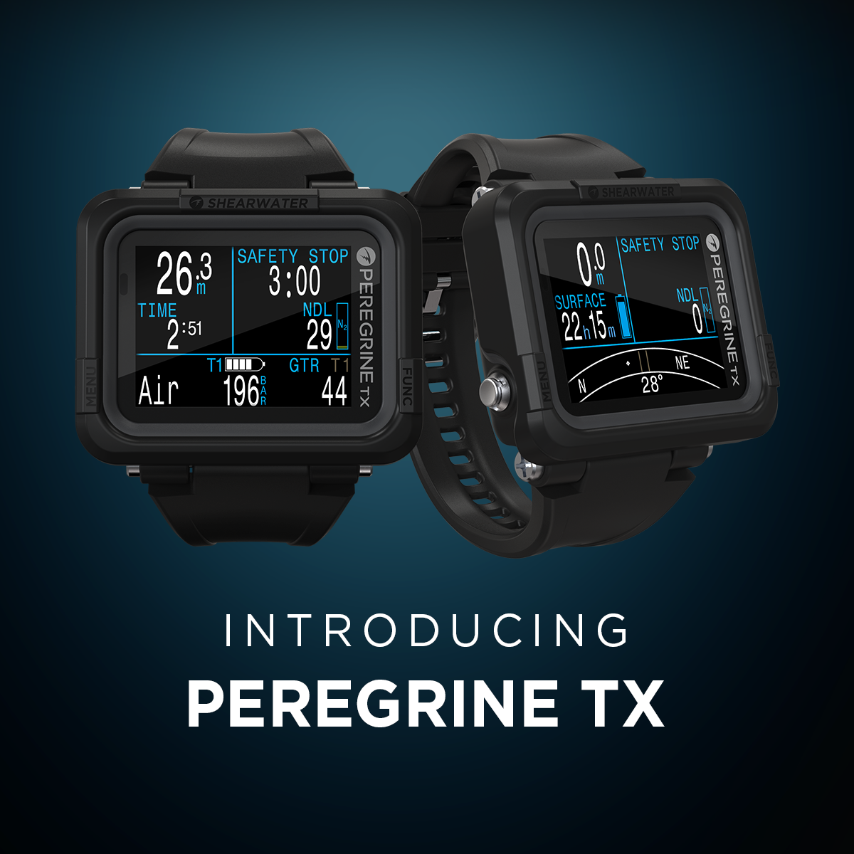 Shearwater Peregrine TX Dive Computer with Optional Swift Transmitter