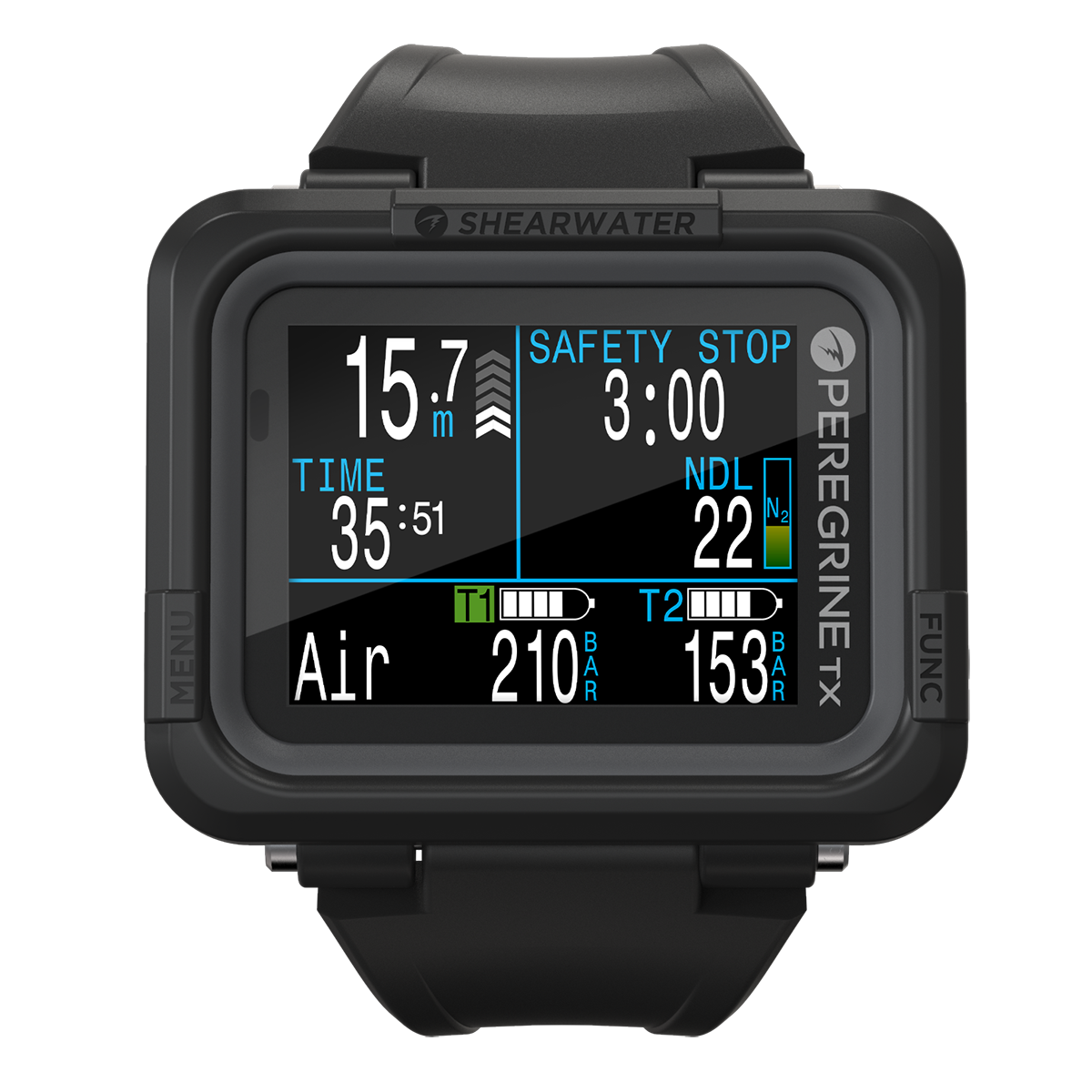 Shearwater Peregrine TX Dive Computer with Optional Swift Transmitter