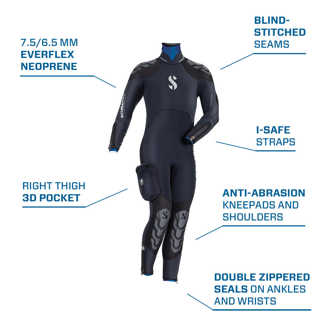 Scubapro Nova Scotia Semi-dry Wetsuit With Hood - 7.5mm - Men