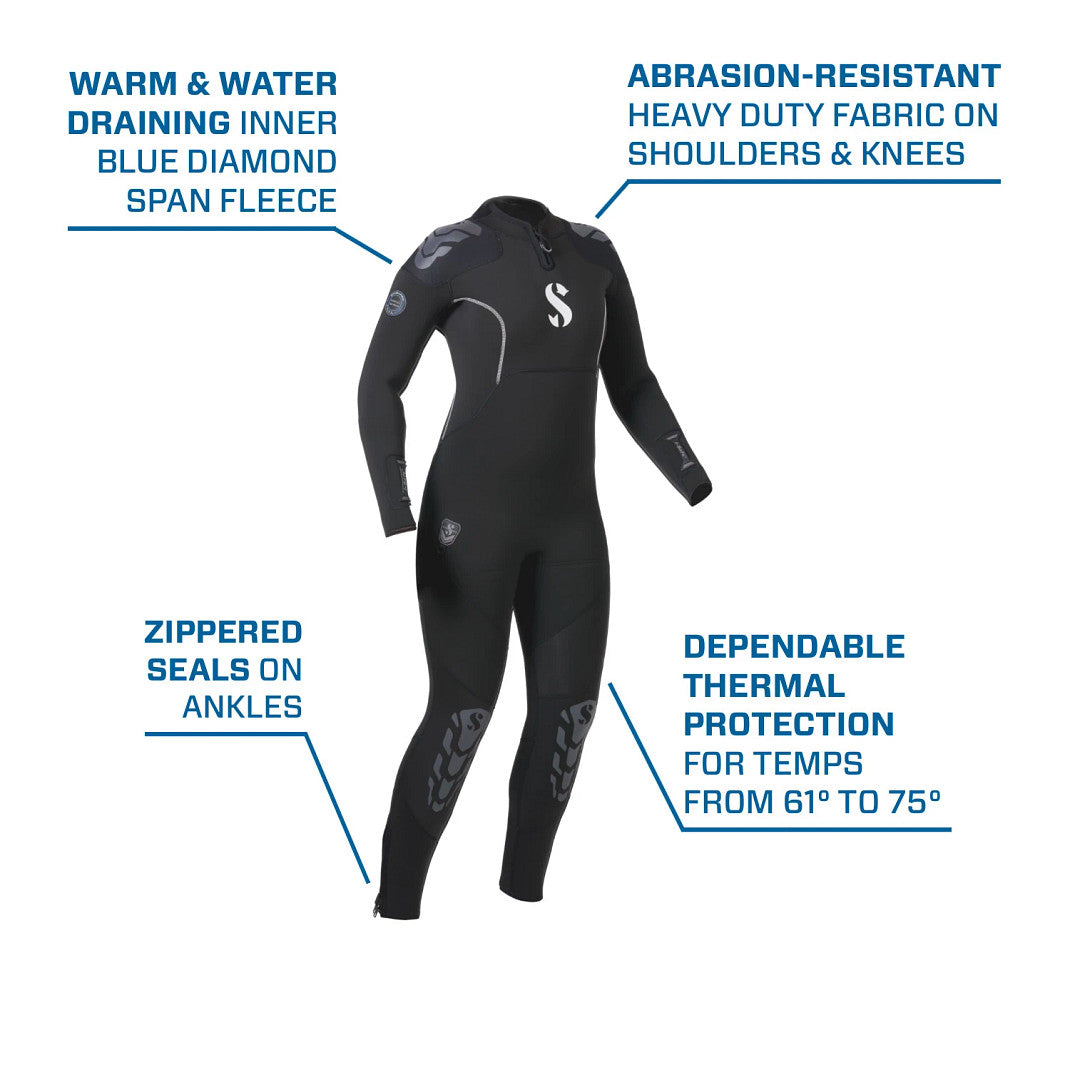 Scubapro Everflex Yulex Dive Steamer Wetsuit - 5/4mm - Women