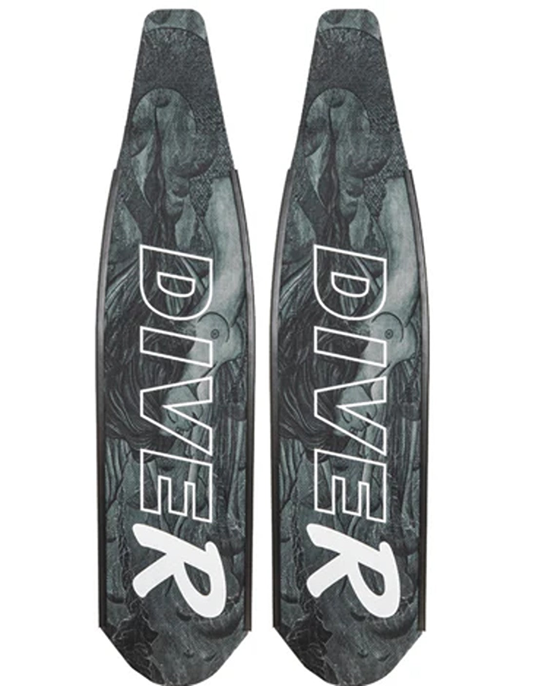 DiveR - Mermaid Black & White by Naomi Gittoes Free Diving Fin Blades