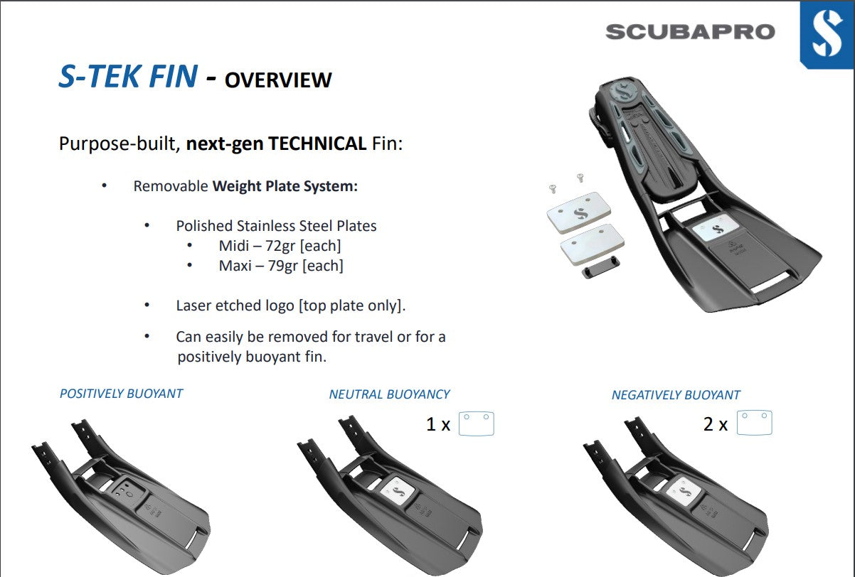 Scubapro S-tek Fin - 简介 免运费优惠