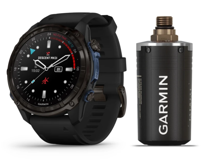 Garmin Descent™ Mk3i – 43mm Titanium Dive Computer with Silicone Band + Descent T2 Transceiver (Option)