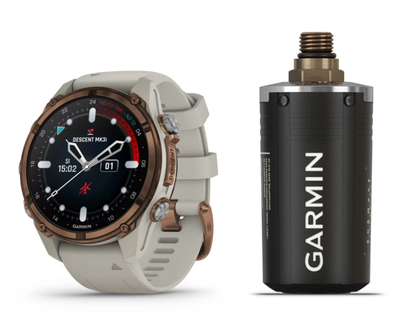 Garmin Descent™ Mk3i – 43mm Titanium Dive Computer with Silicone Band + Descent T2 Transceiver (Option)