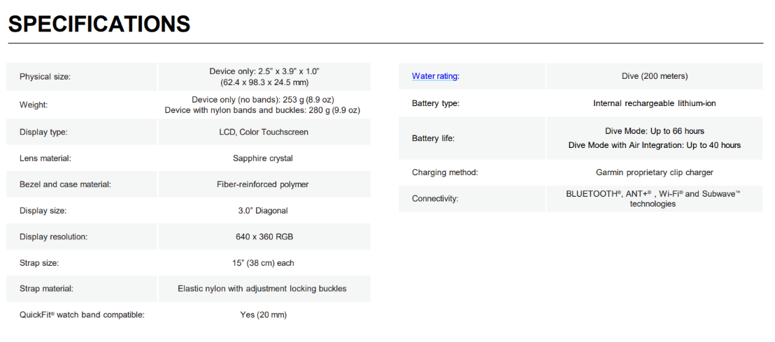 Garmin Descent™ X50i Premium Dive Computer with T2 Transmitter - Pre-owned