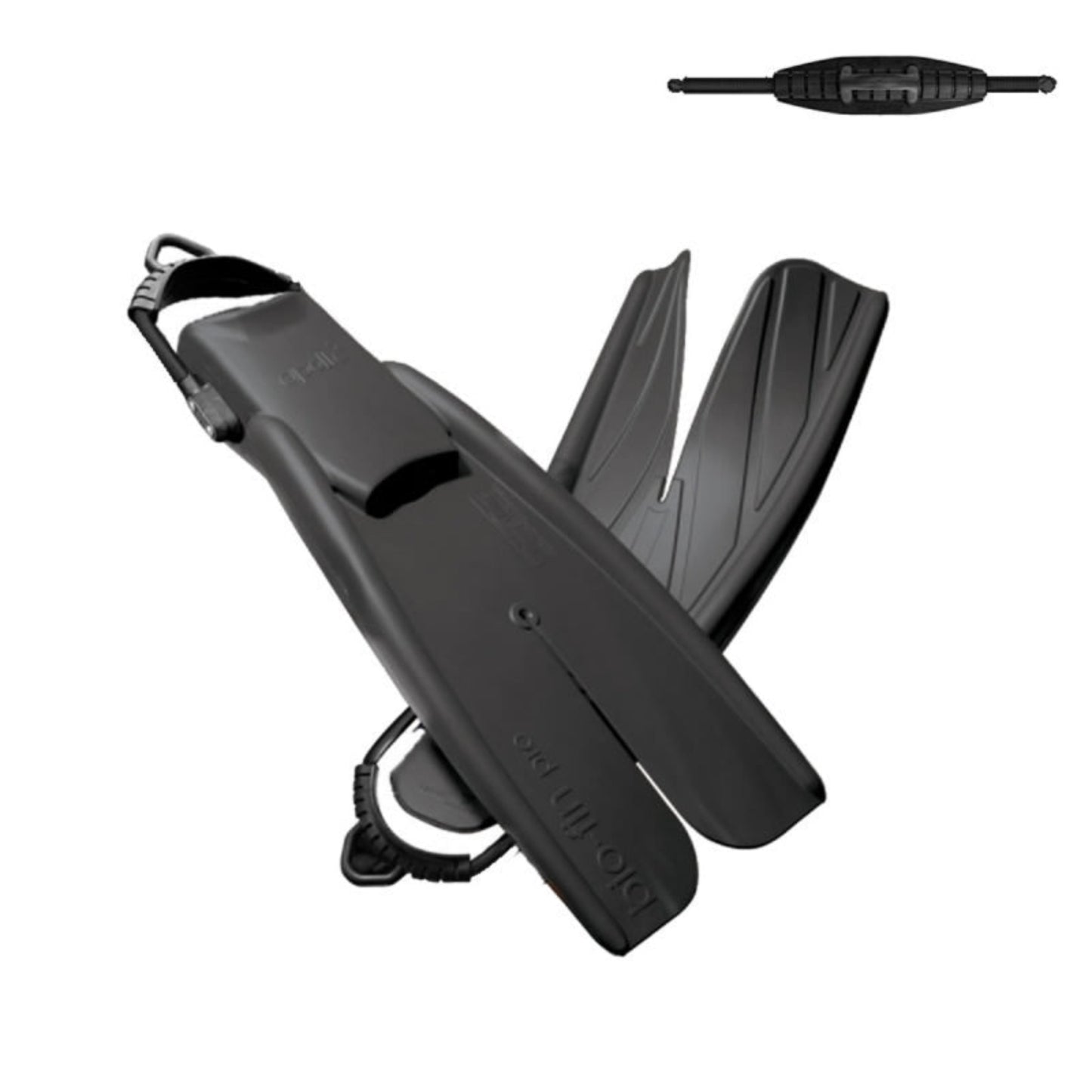 Apollo Bio - Fin Pro Stealth with Black Stainless Steel Spring Straps - Infinity DiveApollo Bio - Fin Pro Stealth with Black Stainless Steel Spring StrapsApollo