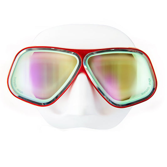 Apollo Bio Metal Dive Mask Matte Finish with White Silicone D Class