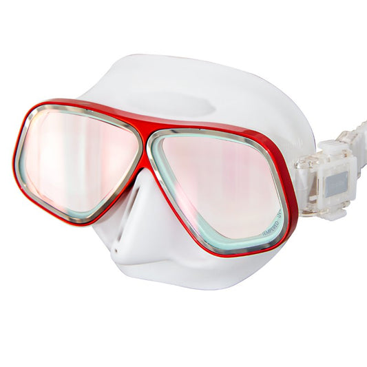 Apollo Bio Metal Dive Mask Matte Finish with White Silicone D Class