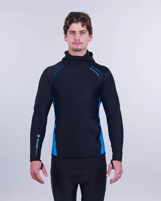 鲨鱼皮防寒长袖连帽上衣 - 男士