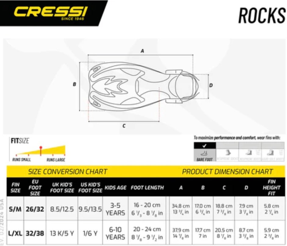 Cressi Rocks Junior Dive Fins - Infinity DiveCressi Rocks Junior Dive FinsCressi