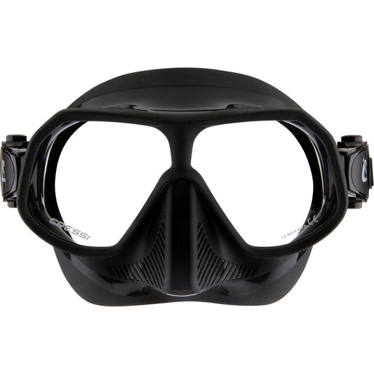Cressi Rombo low-volume dual lens scuba diving mask with tempered glass lenses and silicone skirt