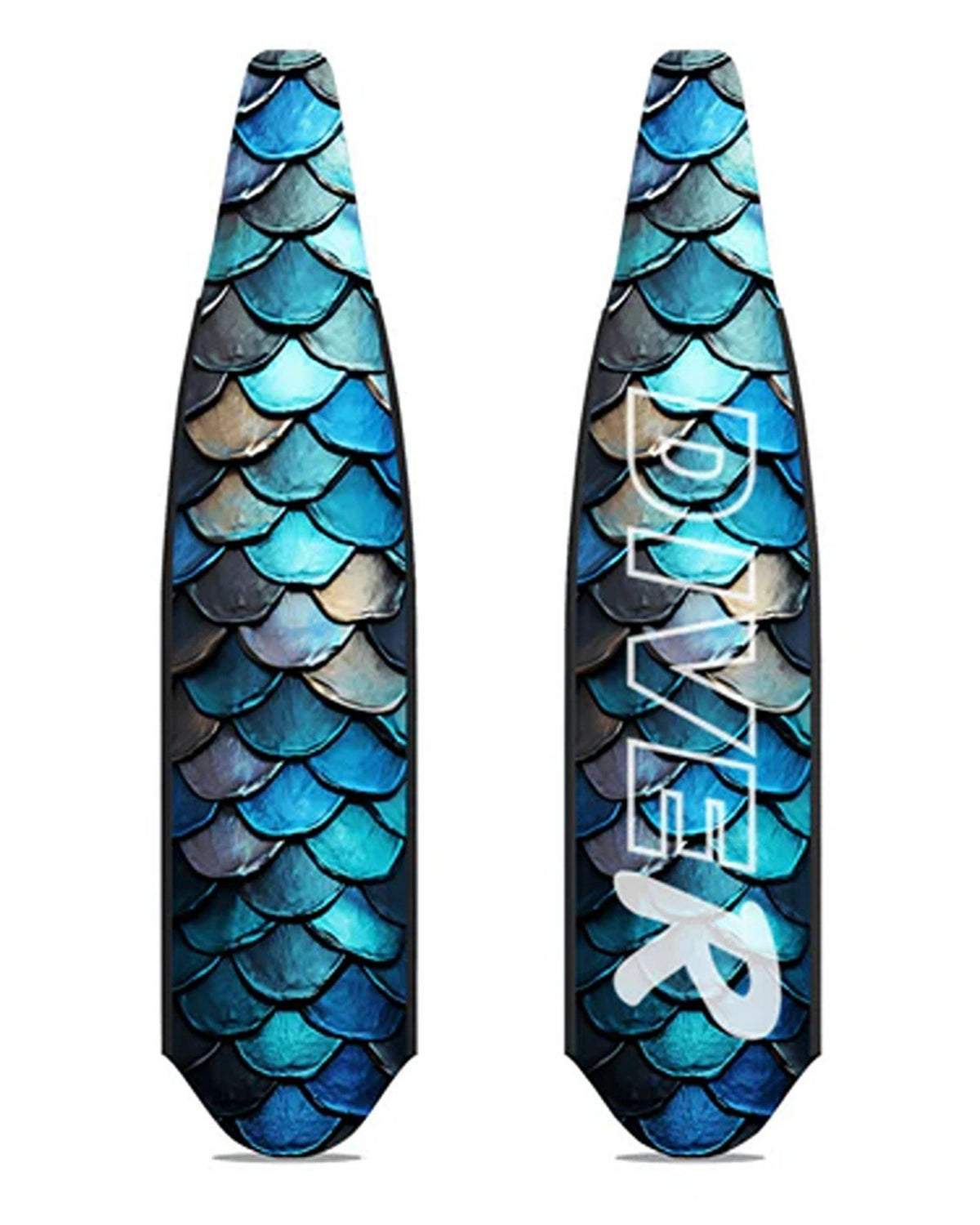 DiveR - Blue Scale Free Diving Fin Blades - Infinity DiveDiveR - Blue Scale Free Diving Fin BladesDiveR