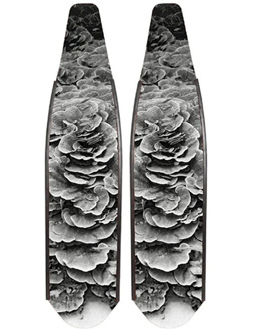 DiveR - Coral Black & White by Tiani Dun Free Diving Fin Blades - Infinity DiveDiveR - Coral Black & White by Tiani Dun Free Diving Fin BladesDiveR