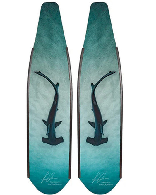 DiveR - Hammer Head Shark by Tiani Dun Free Diving Fin Blades - Infinity DiveDiveR - Hammer Head Shark by Tiani Dun Free Diving Fin BladesDiveR