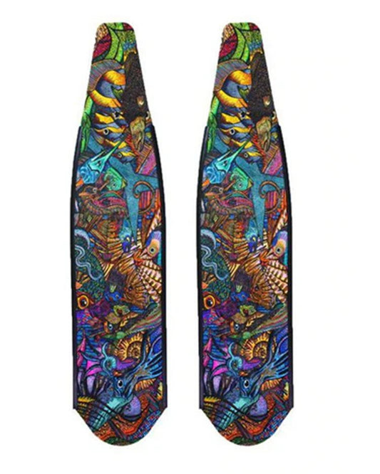 DiveR - Reef Life by Naomi Gittoes Free Diving Fin Blades - Infinity DiveDiveR - Reef Life by Naomi Gittoes Free Diving Fin BladesDiveR