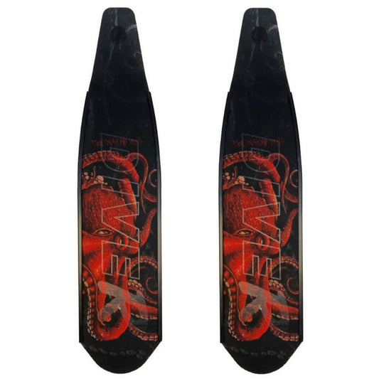 DiveR - Wild Red Octopus Free Diving Fin Blades - Infinity DiveDiveR - Wild Red Octopus Free Diving Fin BladesDiveR