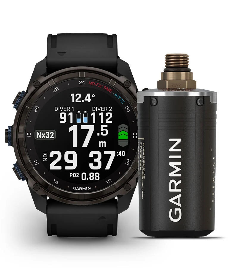 Garmin Descent™ Mk3i – 51mm Carbon Grey DLC Titanium + Descent T2 Transceiver (Option)