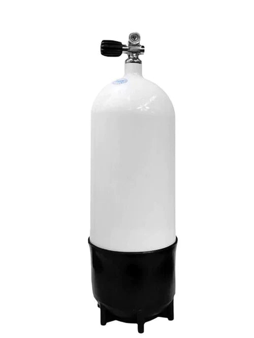 Faber 钢制潜水罐气瓶 15L / 232 Bar 标准带防尘套和可选 San-o-sub 阀门