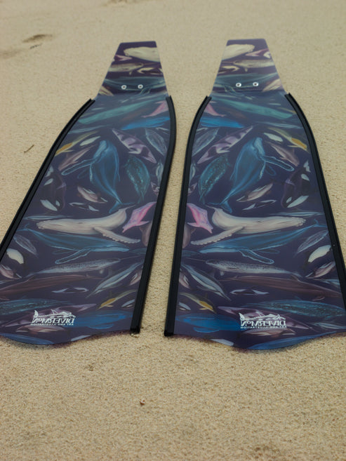 Divermon Indigo Cetaceans Free Diving Fins Blades - Composite Soft