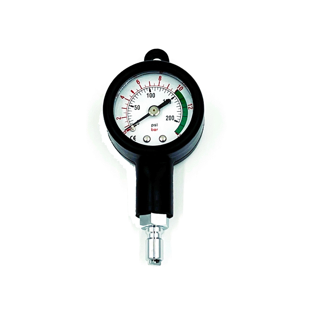 Compact scuba IP gauge tool for checking intermediate pressure