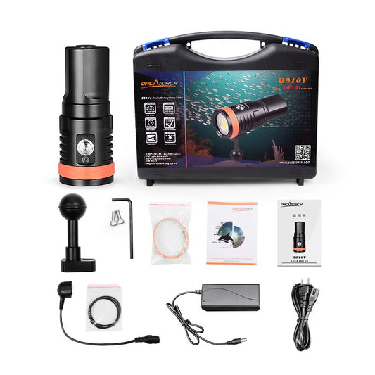 Orcatorch D910V Underwater Dive Light/ Torch - 5000 Lumens - Infinity DiveOrcatorch D910V Underwater Dive Light/ Torch - 5000 LumensOrcatorch