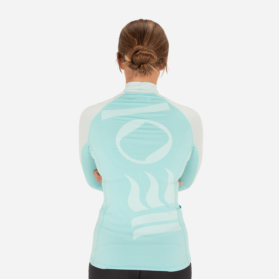 Fourth Element Classic Fit Long Sleeves Hydro-T Aqua/ Surf Spray - Women