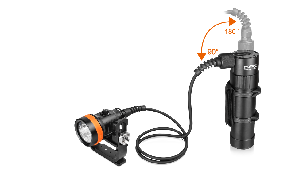 OrcaTorch D630 Canister Dive Light / Torch 4000 Lumens - Clearance Last One