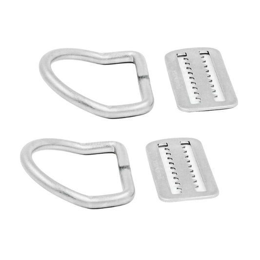 Mares XR D-ring Bent SS316 with Toothed Triglider x 2 set - Clearance