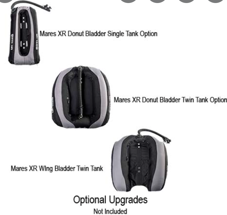 Mares XR Line Donut Bladder Twin Tank Wing - Clearance