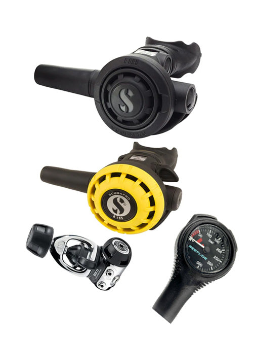 Scubapro Regulator Set: MK11 (Din or Yoke) + R095 + R-Series Octopus + Free Italian-made Reefline SPG