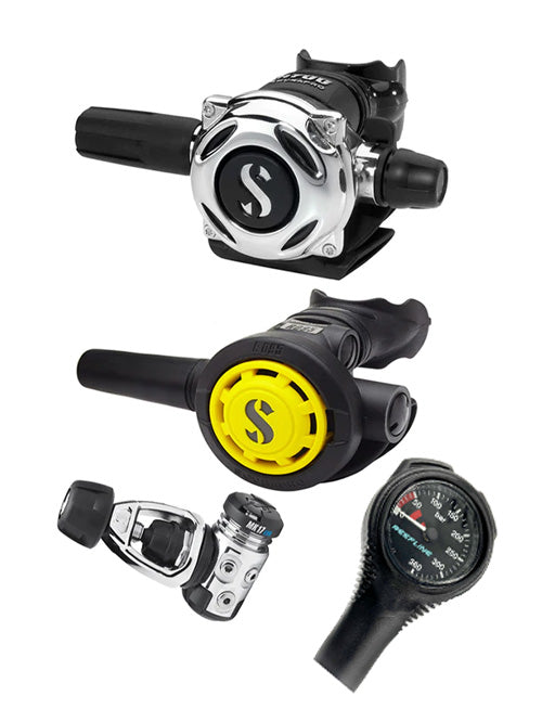 Scubapro Regulator Set: MK17 Evo (Din or Yoke) + A700 + Octopus + Free SPG