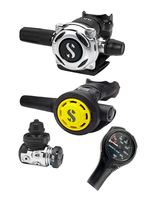 Scubapro 调节器套装:MK17 Evo(Din 或 Yoke)+ A700 + Octopus + 免费意大利制造的 Reefline SPG